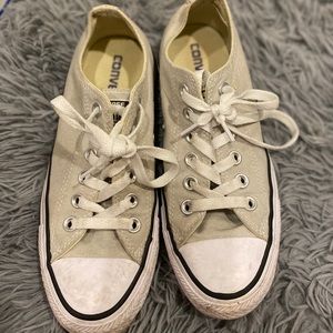 Converse sneakers/ light tan green color size 7
